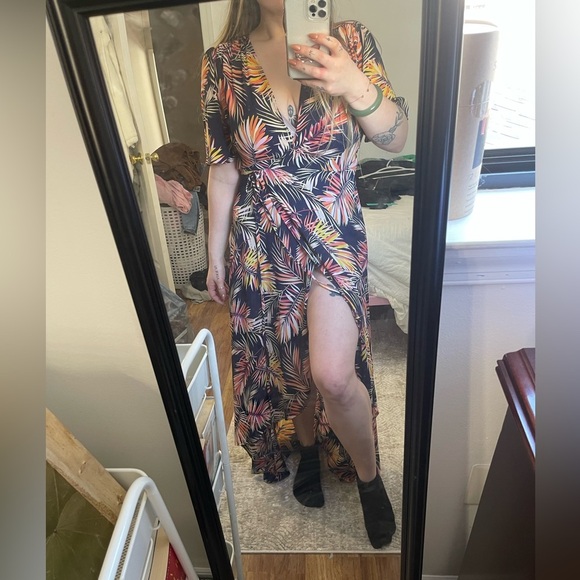 Veronica M Tropical Wrap Dress - Picture 1 of 6